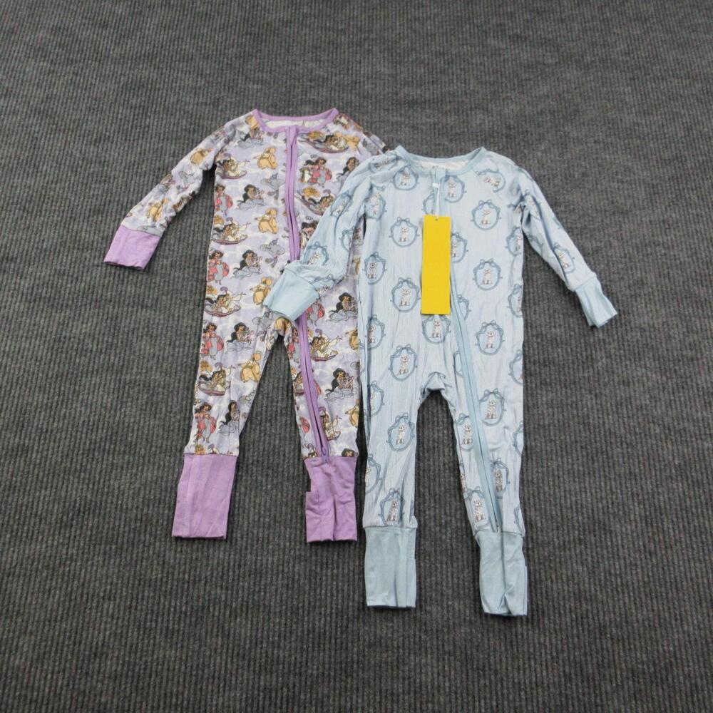 Weiwei Coverall Girls 12-18 Months Multicolor Animal Print Zip 2-Pack NWOT